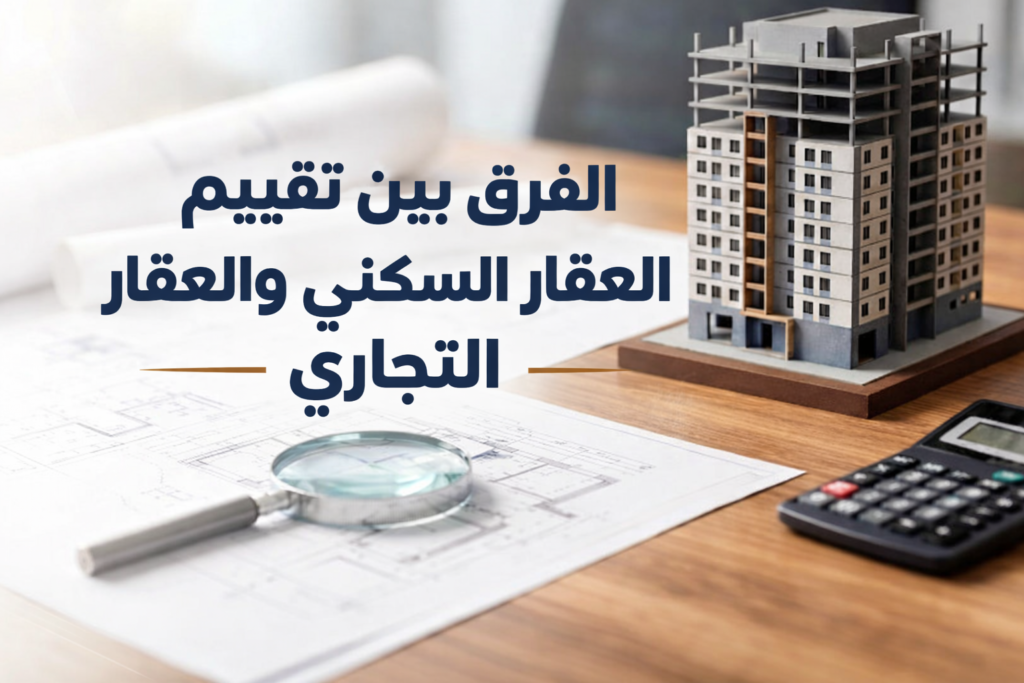 الفرق بين تقييم العقار السكني والعقار التجاري